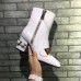 Gucci 7CM Mid-heel Glass Pearl Studs Detail Ankle Boot 432060 White 2017