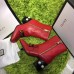 Gucci 7CM Mid-heel Glass Pearl Studs Detail Ankle Boot 432060 Red 2017