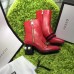 Gucci 7CM Mid-heel Glass Pearl Studs Detail Ankle Boot 432060 Red 2017