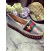 Gucci Embroidered web espadrilles silver