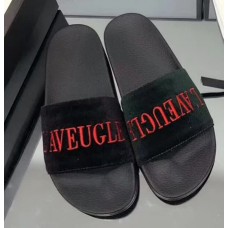 Gucci Slide with Embroidery Black/Red 2018