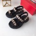 Gucci Leather And Mesh Sandals With Crystals 557471 Black 2019