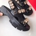 Gucci Leather And Mesh Sandals With Crystals 557471 Black 2019