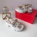 Gucci Leather And Mesh Sandals With Crystals 557471 White 2019