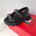 Gucci Leather And Mesh Sandals With Studs 546073 Black 2019