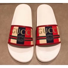 Gucci Sylvie Web Print Logo Slide Sandals 2019