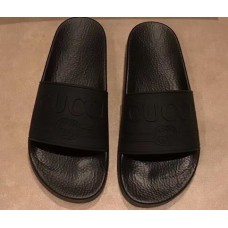 Gucci Logo Rubber Slide Sandals Black 2019