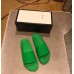 Gucci Logo Rubber Slide Sandals Green 2019