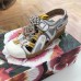 Gucci Leather and Mesh Reflective Fabric Sandals Crystal White 2019