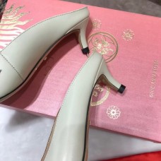 Gucci Heel 5.5cm Zumi Leather Slides 577053 Creamy 2019