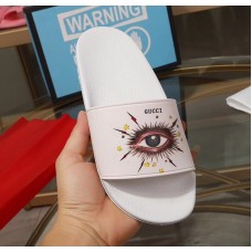 Gucci Logo Slide Sandals Eye White 2019