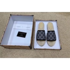 Gucci Canvas GG Espadrilles Slides Sandals Blue 2019