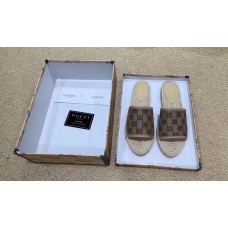 Gucci Canvas GG Espadrilles Slides Sandals Beige 2019