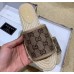 Gucci Canvas GG Espadrilles Slides Sandals Beige 2019