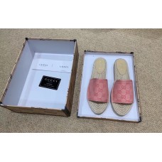 Gucci Canvas GG Espadrilles Slides Sandals Pink 2019