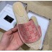 Gucci Canvas GG Espadrilles Slides Sandals Pink 2019