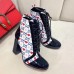 Gucci Patent Black Lace-up Ankle Boots GG Star and Heart 2019