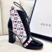 Gucci Patent Black Lace-up Ankle Boots GG Star and Heart 2019