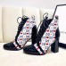 Gucci Patent Black Lace-up Ankle Boots GG Star and Heart 2019