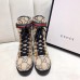 Gucci Web Strap with Buckle Wool Ankle Boots GG Beige 2019