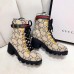 Gucci Web Strap with Buckle Wool Ankle Boots GG Beige 2019