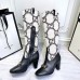 Gucci Zumi Tweed Knee Boots 577652 GG White 2019