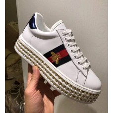 Gucci Ace Sneaker With Crystals 505995 White 2017