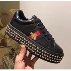 Gucci Ace Sneaker With Crystals 505995 Black 2017