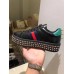 Gucci Ace Sneaker Pear Trim With Crystals Black 2017