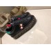 Gucci Ace Sneaker Pear Trim With Crystals Black 2017