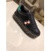 Gucci Ace Sneaker Pear Trim With Crystals Black 2017