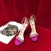 Gucci Heel 10.5cm Suede Sandals With Crystals 488692 Fuchsia 2018