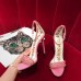 Gucci Heel 10.5cm Suede Sandals With Crystals 488692 Pink 2018