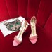 Gucci Heel 10.5cm Suede Sandals With Crystals 488692 Pink 2018