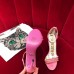 Gucci Heel 10.5cm Suede Sandals With Crystals 488692 Pink 2018