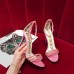 Gucci Heel 10.5cm Suede Sandals With Crystals 488692 Pink 2018