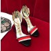 Gucci Heel 10.5cm ‎ Sandals With Crystals ‎493937 Black/White 2018