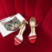 Gucci Heel 10.5cm ‎Sandals With Crystals ‎493937 Red/Green 2018