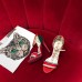 Gucci Heel 10.5cm ‎Sandals With Crystals ‎493937 Red/Green 2018