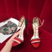 Gucci Heel 10.5cm ‎Sandals With Crystals ‎493937 Red/Green 2018