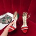 Gucci Heel 10.5cm ‎Sandals With Crystals ‎493937 Red/Green 2018