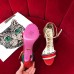 Gucci Heel 10.5cm ‎Sandals With Crystals ‎493937 Red/Green 2018