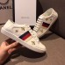 Gucci Ace Leather Low-Top Lovers Sneakers Web Embroidered Bees and Stars White 498205