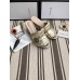 Gucci Metallic Leather7.5/10cm Heel Slide Sandals ‎453495 Gold 2018