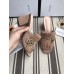 Gucci Suede 7.5/10cm Heel Slide Sandals ‎458051 Taupe 2018