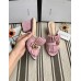 Gucci Suede 7.5/10cm Heel Slide Sandals ‎458051 Pink 2018