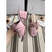 Gucci Suede 7.5/10cm Heel Slide Sandals ‎458051 Pink 2018