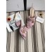 Gucci Suede 7.5/10cm Heel Slide Sandals ‎458051 Pink 2018