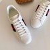 Gucci Ace Leather Low-Top Lovers Sneakers Blue/Red Web Creamy 498205