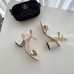 Gucci Heel 7.5cm Leather Sandals with Double G 453379 White
